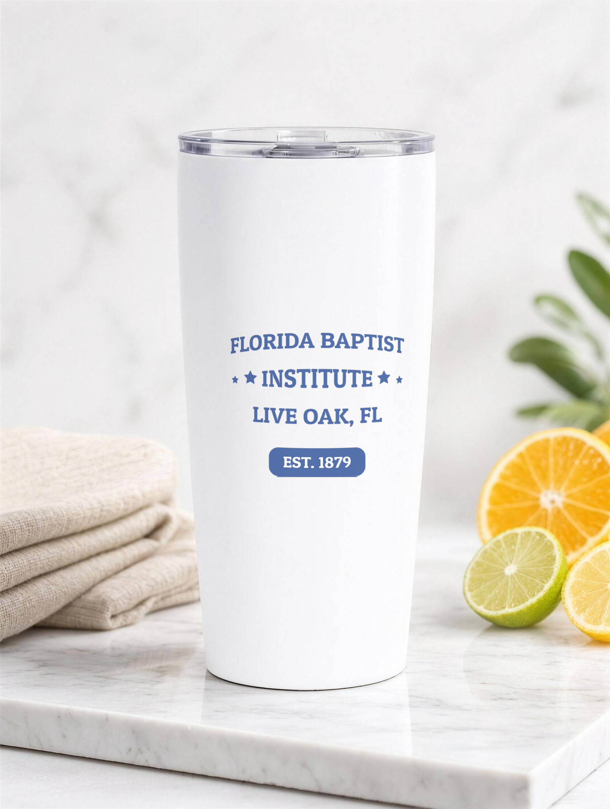 Tumbler - Royal Blue Print — front view