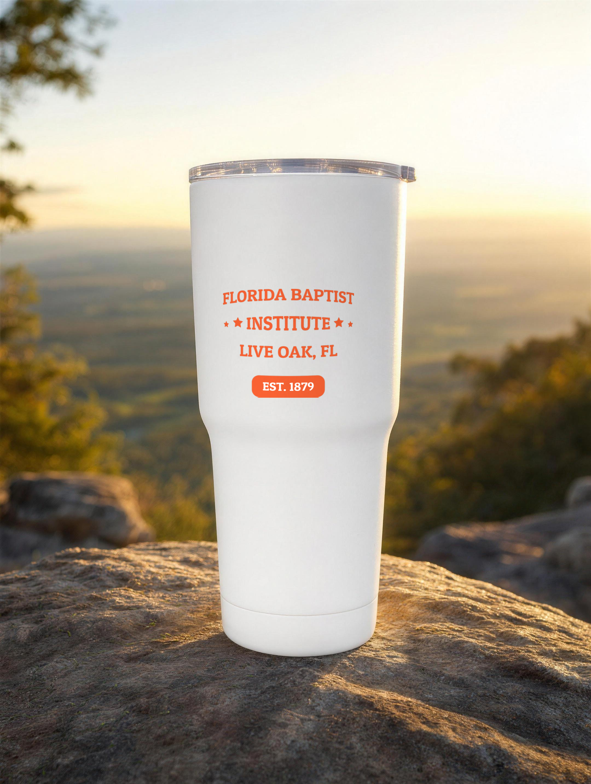 Florida Baptist Institute Heritage Tumbler — Orange Print