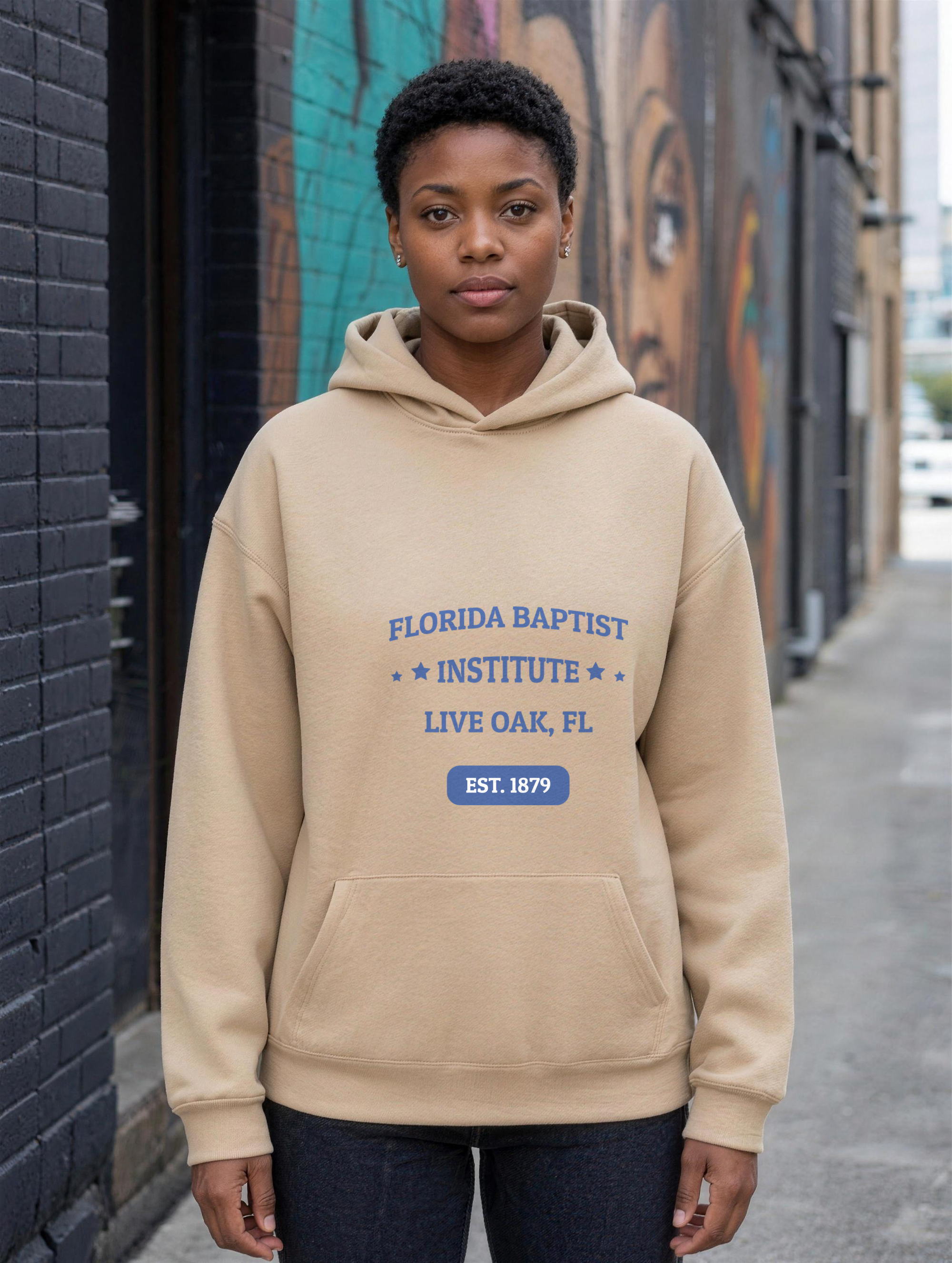 Unisex Hoodie - Royal Blue Print — lifestyle