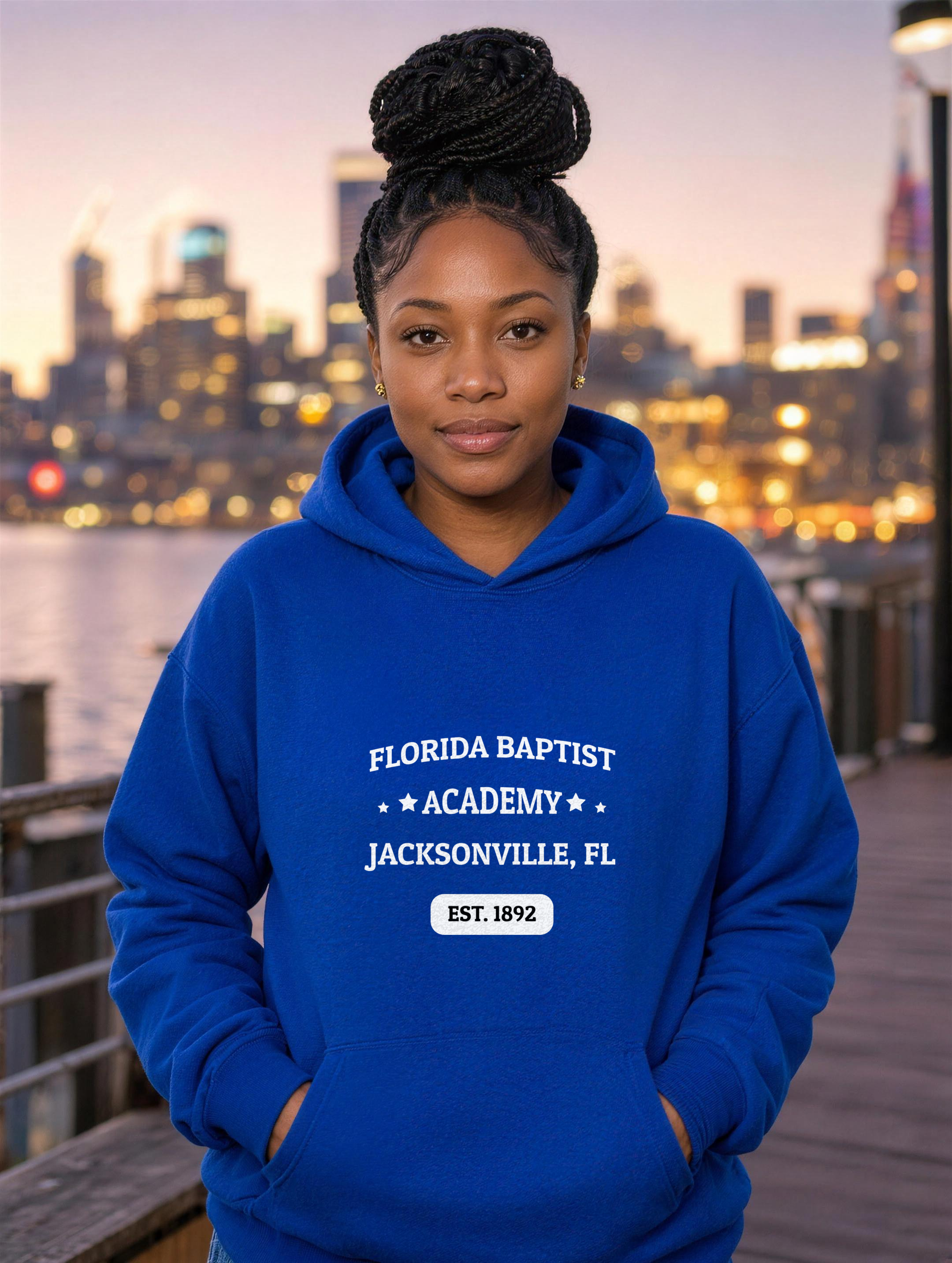 Unisex Hoodie - White Print — lifestyle