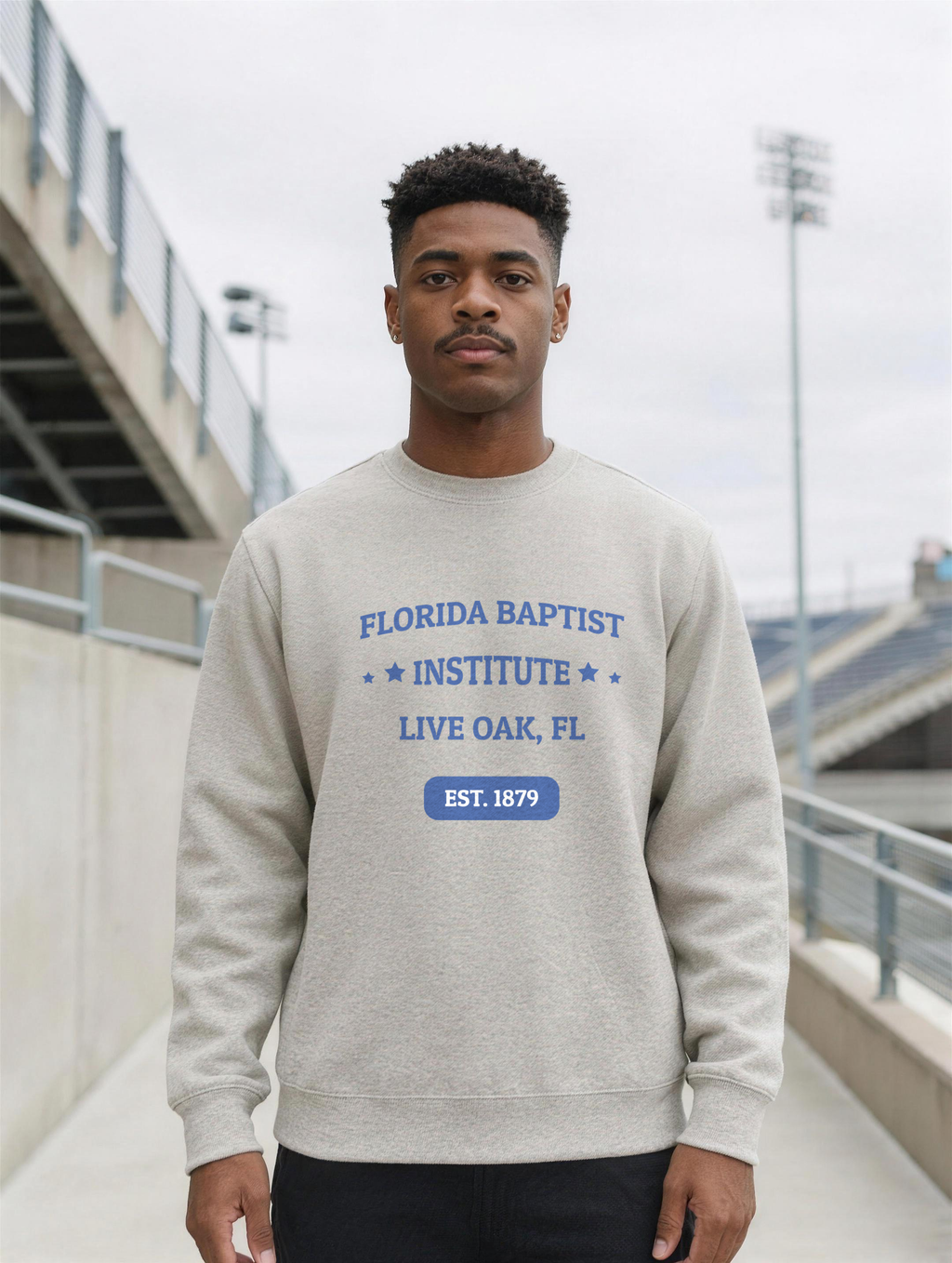 Premium Sweatshirt - Royal Blue Print — lifestyle