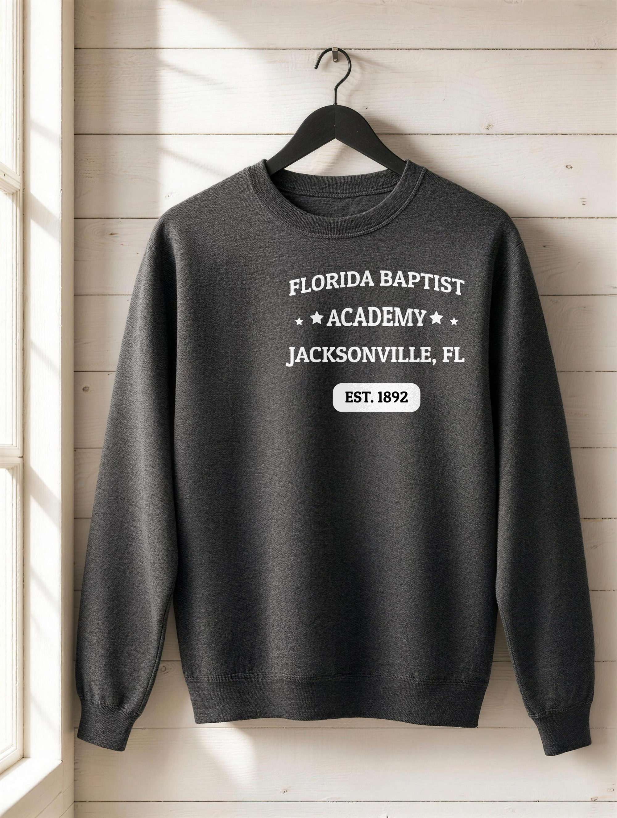Premium Sweatshirt - White Print — front view