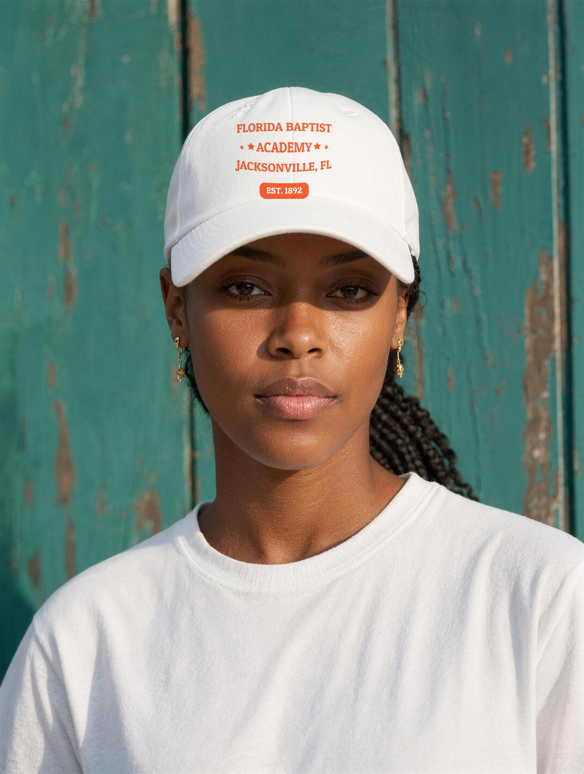 Dad Hat - Orange Embroidery — lifestyle