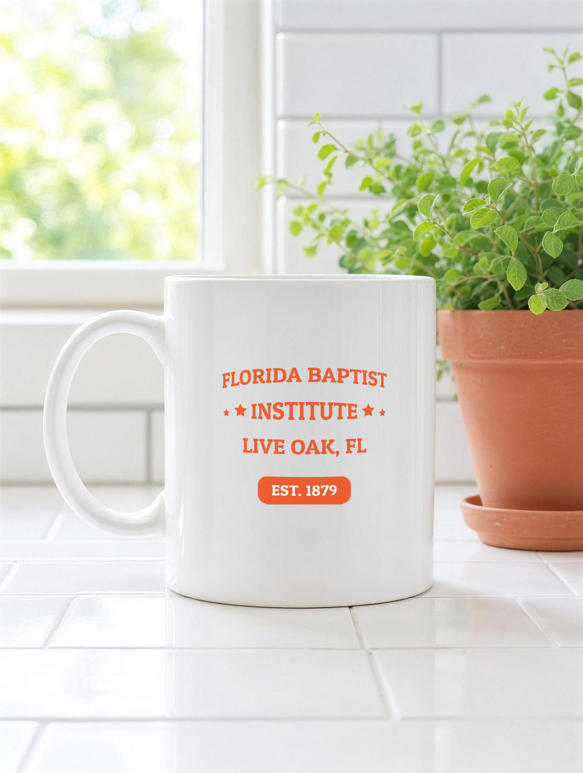 Mug - Orange Print — front view