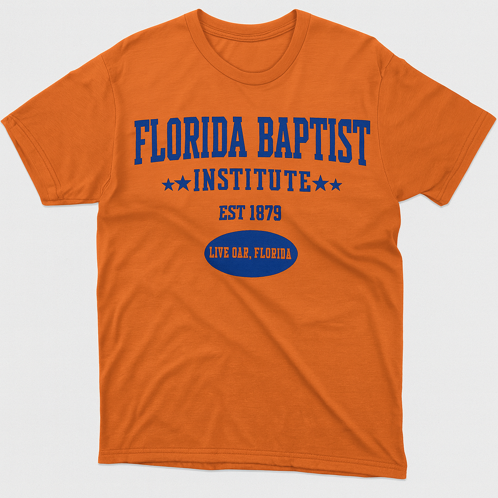 Florida Baptist Institute Heritage Unisex T-Shirt — Royal Blue Print — Est. 1879