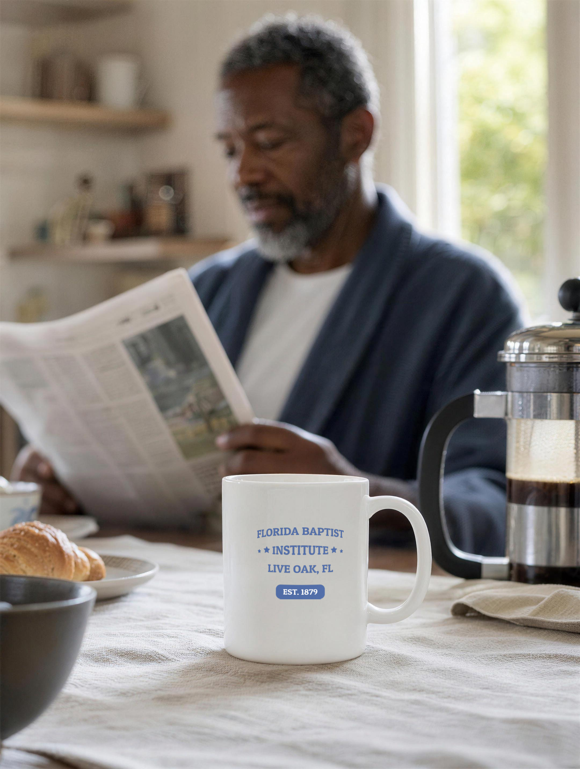 Mug - Royal Blue Print — lifestyle