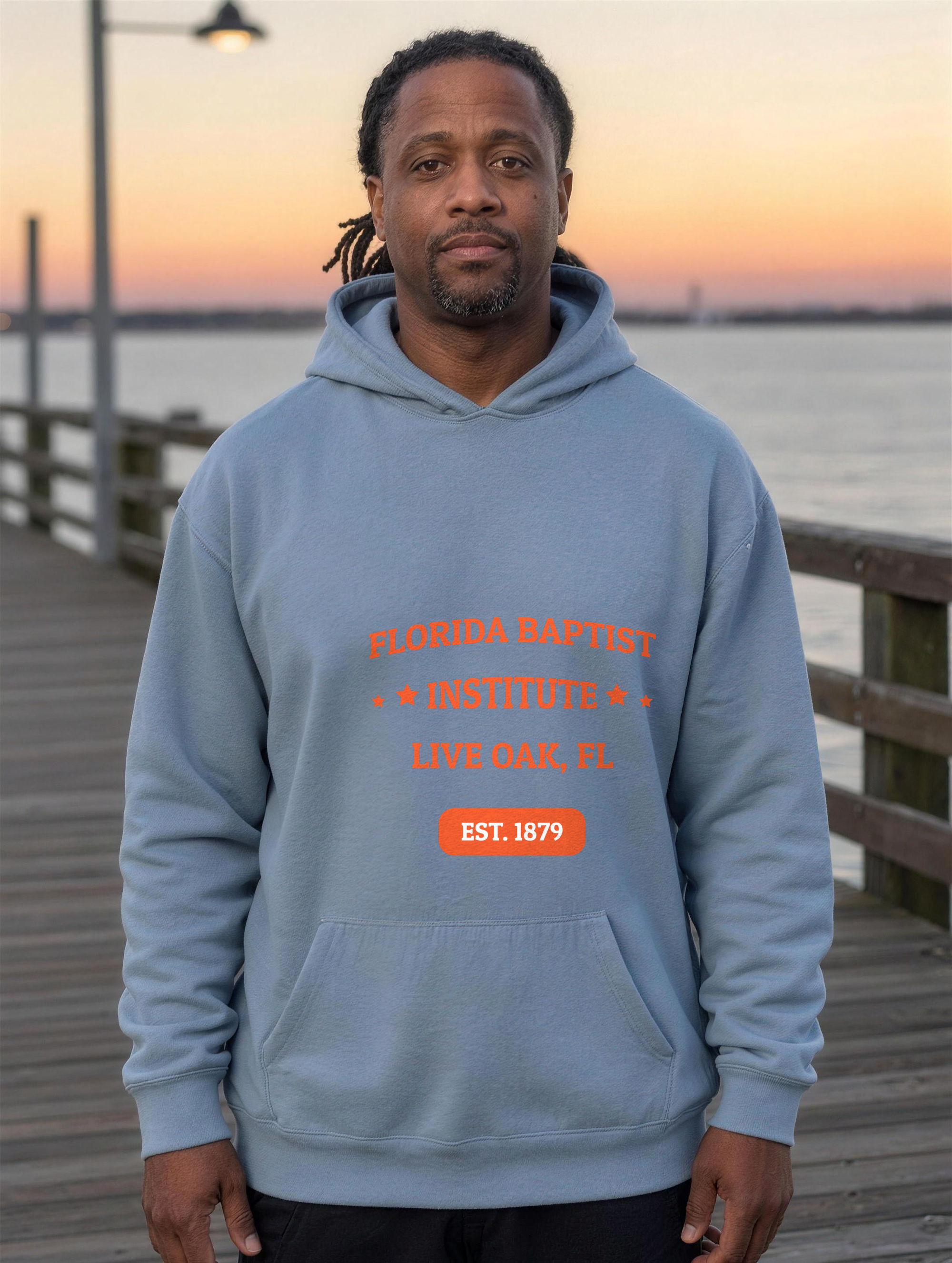 Unisex Hoodie - Orange Print — lifestyle