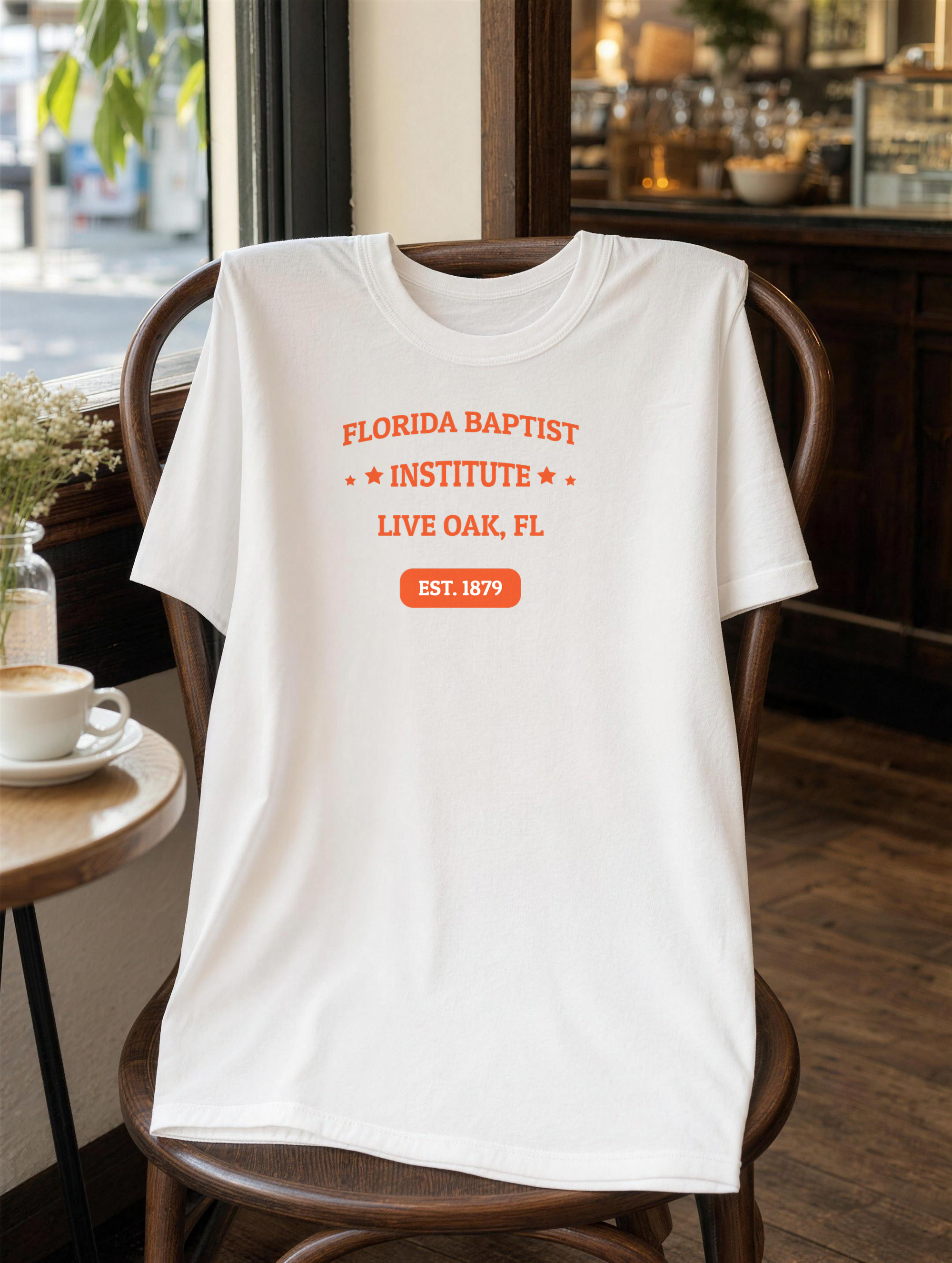 Unisex T-Shirt - Orange Print — front view