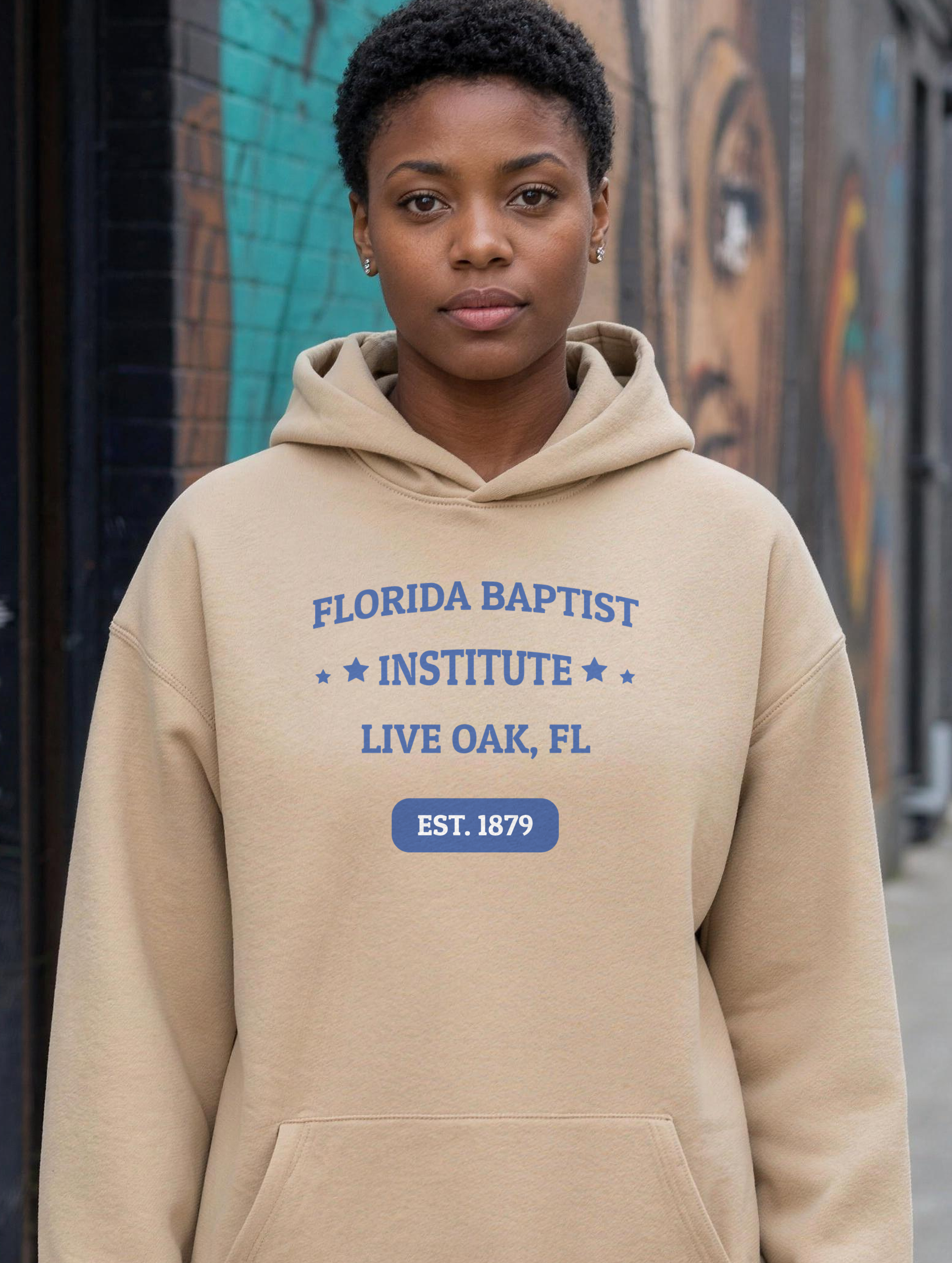 Unisex Hoodie - Royal Blue Print — lifestyle