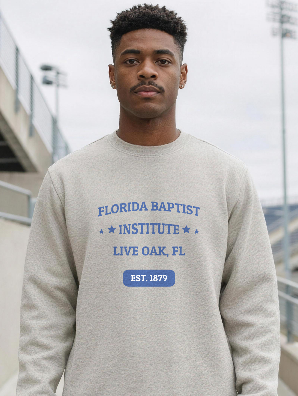 Premium Sweatshirt - Royal Blue Print — lifestyle