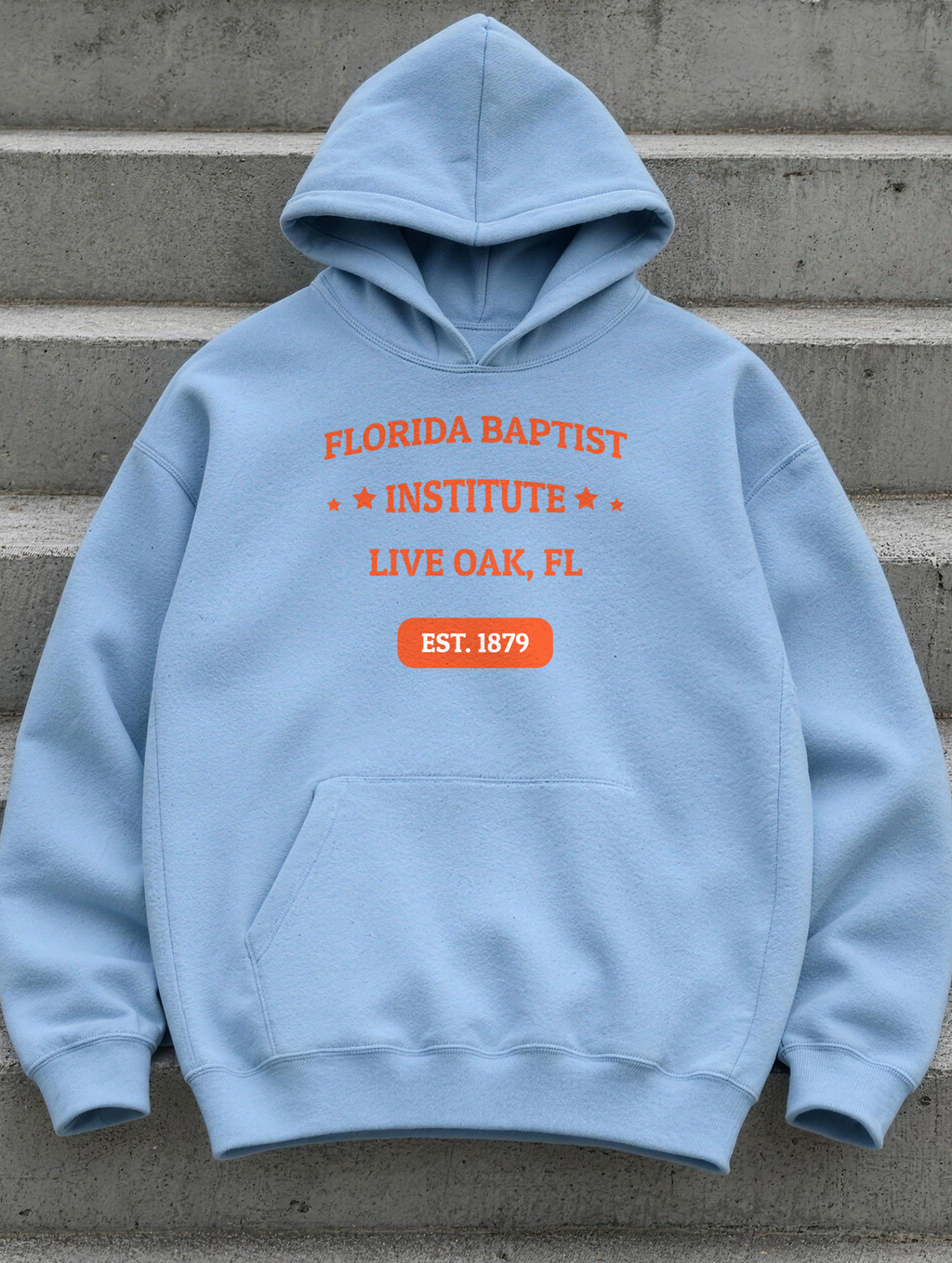 Unisex Hoodie - Orange Print — front view