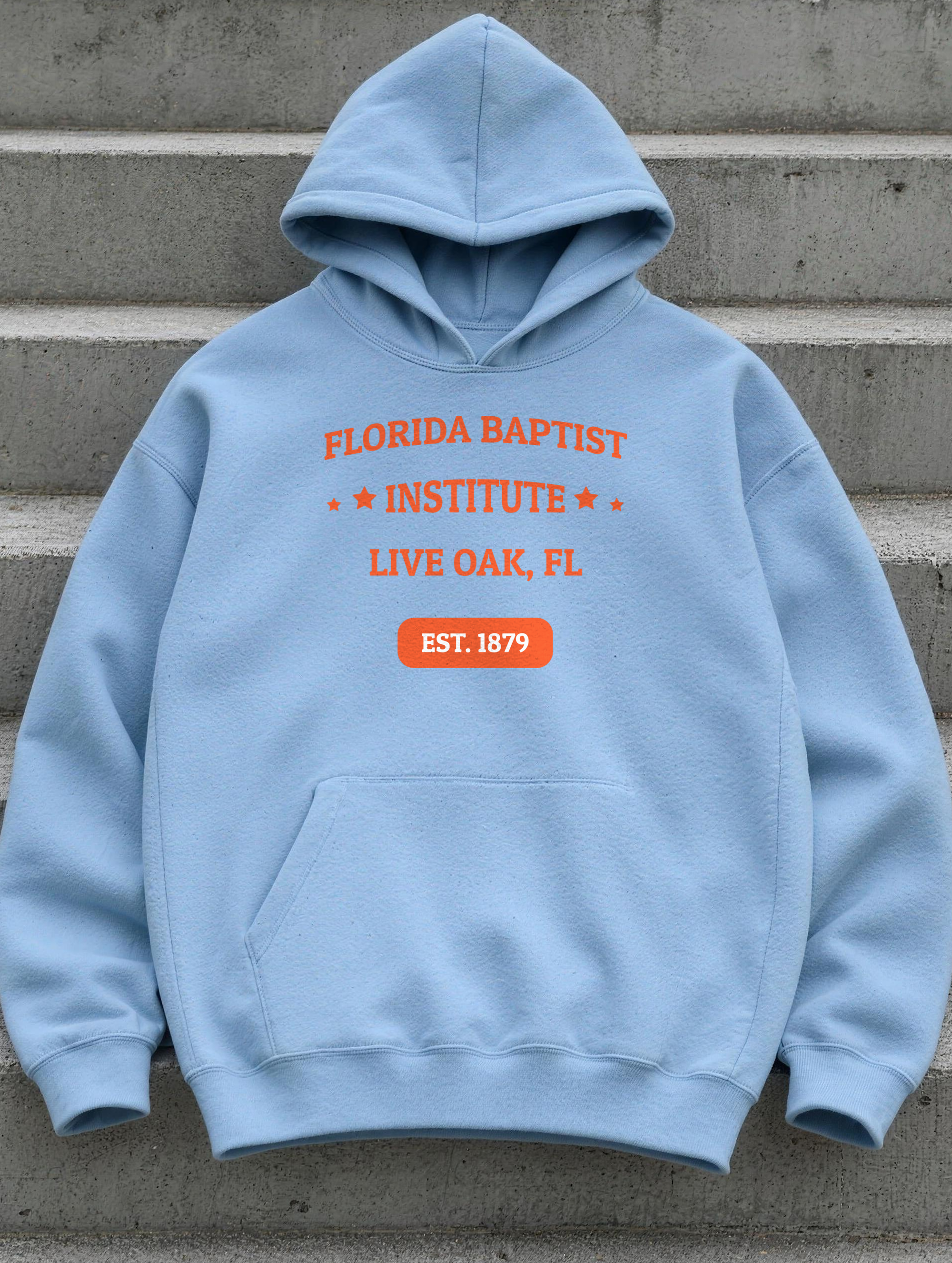Unisex Hoodie - Orange Print — front view