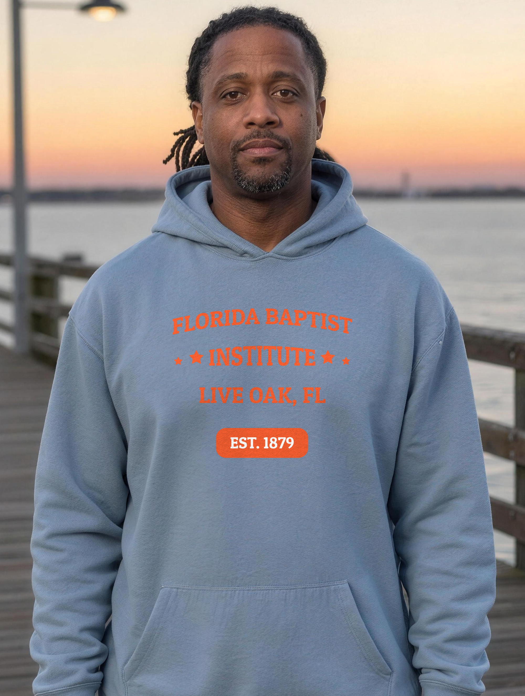Unisex Hoodie - Orange Print — lifestyle