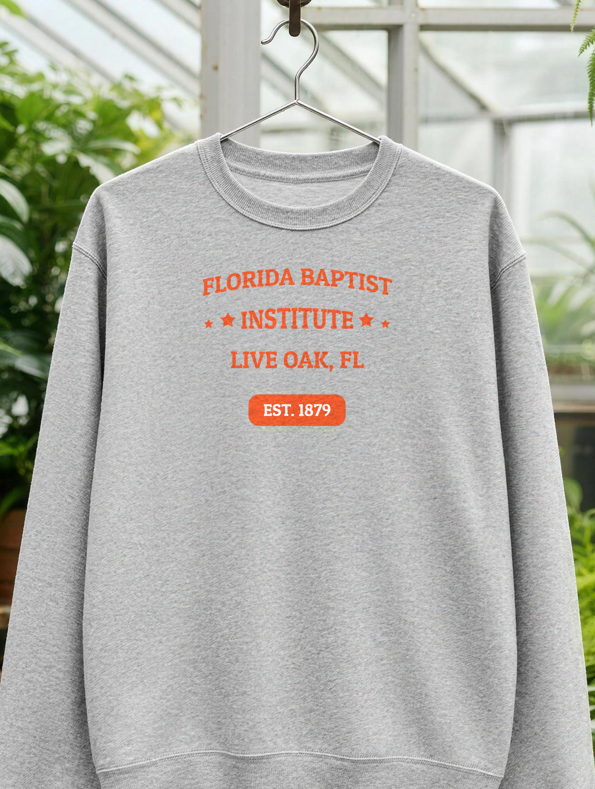 Premium Sweatshirt - Orange Print — front view