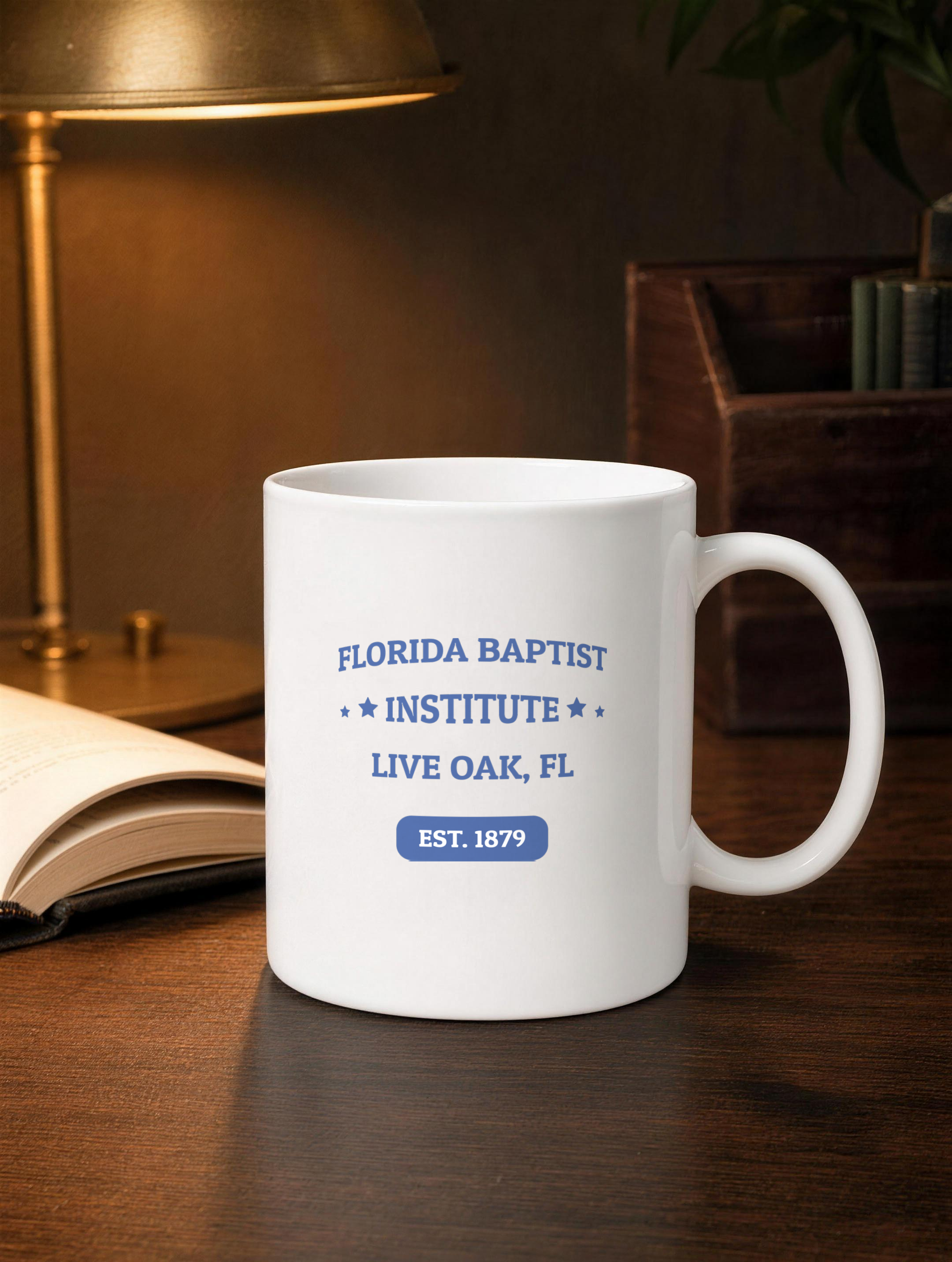 Mug - Royal Blue Print — front view
