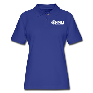 FMU Women's Pique Polo Shirt - royal blue