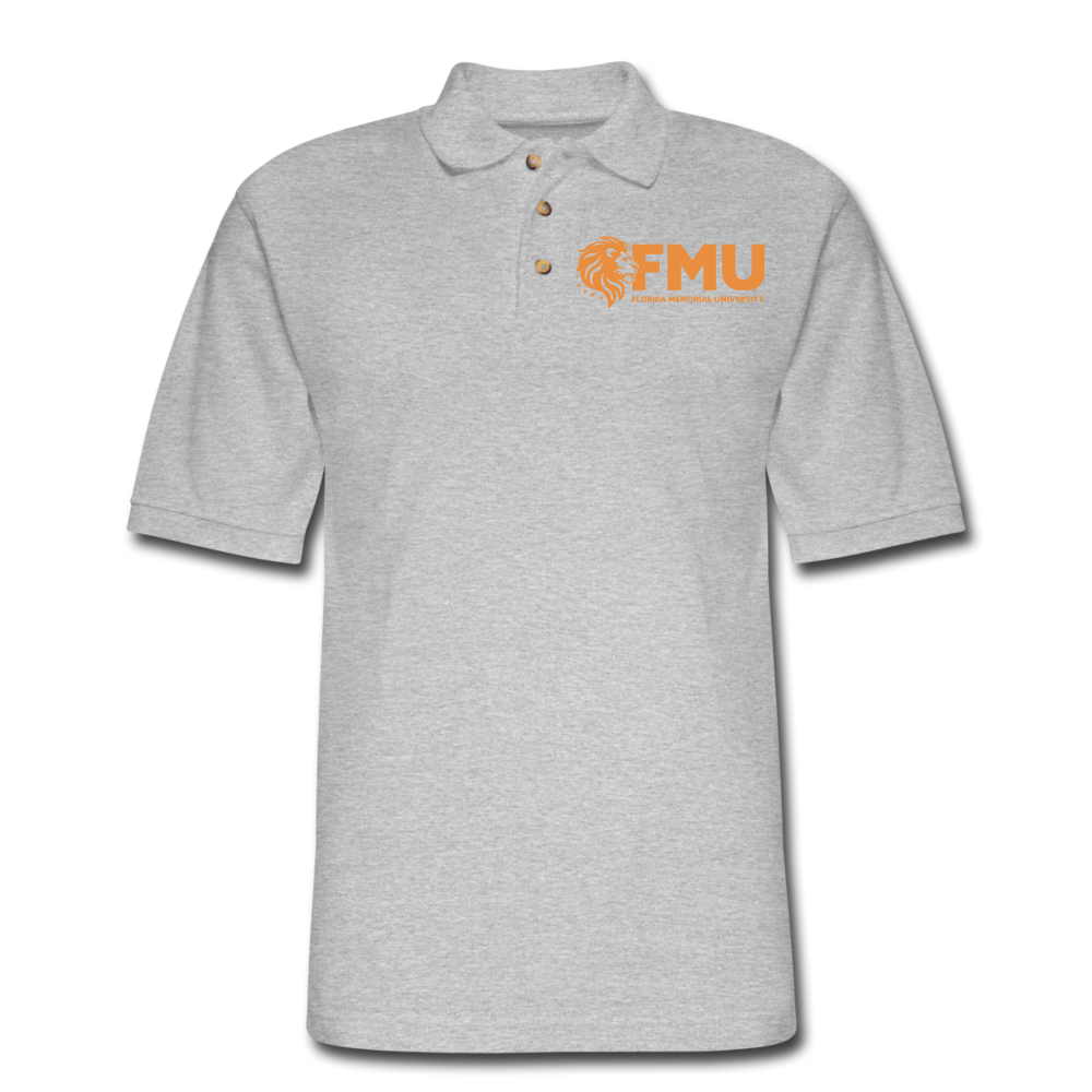 FMU Men's Pique Polo Shirt - heather gray
