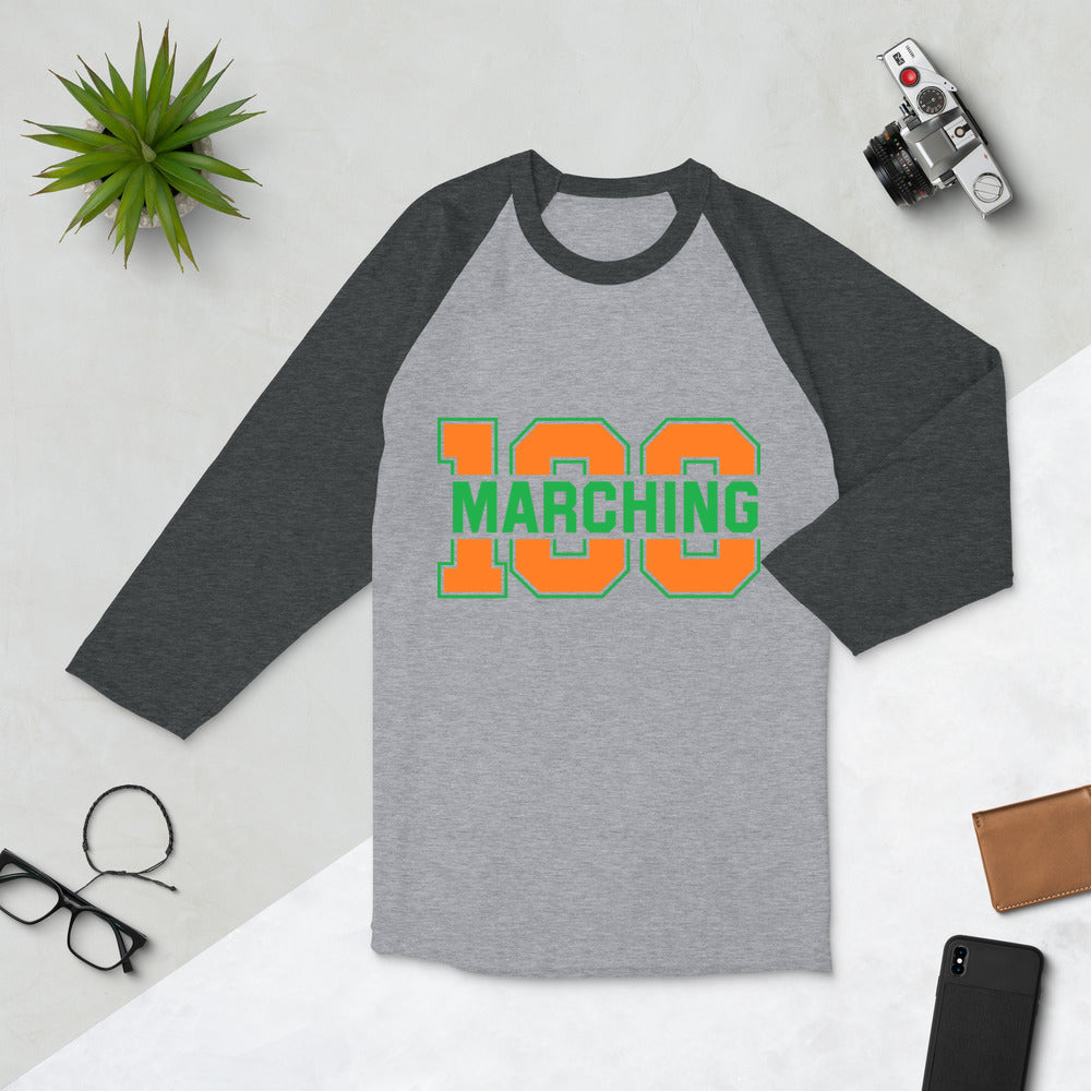 Marching 100 3/4 sleeve raglan shirt