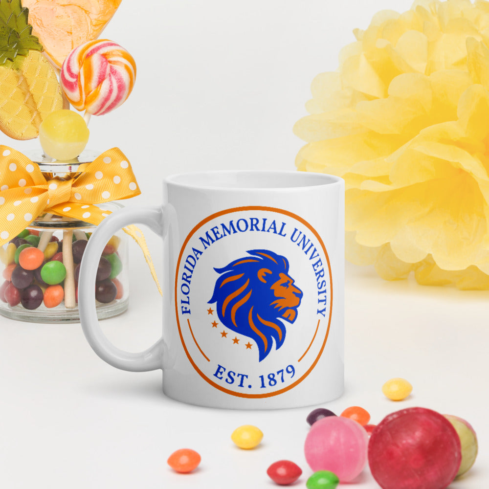 FMU Seal Logo White glossy mug